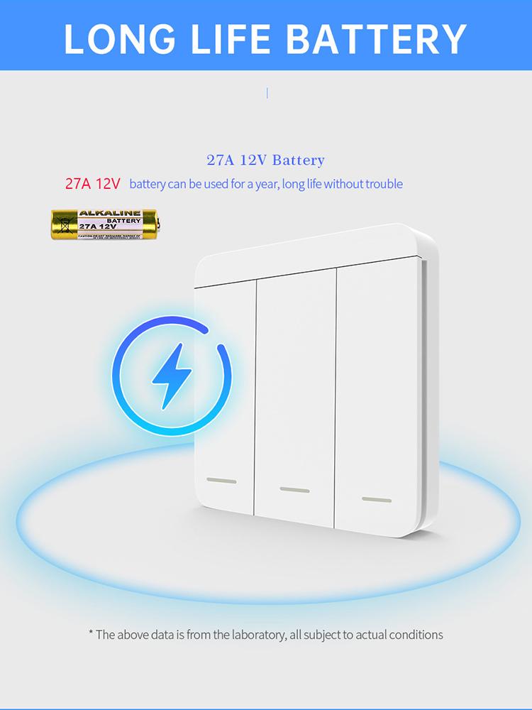 RF 433MHz Fan Smart Switch AC 100~240V 16A Relay 1/2/3 Gang Wall Panel Switch Mini Round Button Remote Control For Home Led Lamp