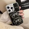 Gilded Suitable for Apple 15 Promax Mobile Phone Case Iphone16 Sweet Cool Bow 13 Korean 14 Electroplated Huawei