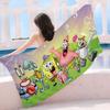 Anime S-Spongebobes Cute Microfiber Printed Beach Towel Mountain Climbing Yoga Beach Swimming Running Absorbent Soft Towel
