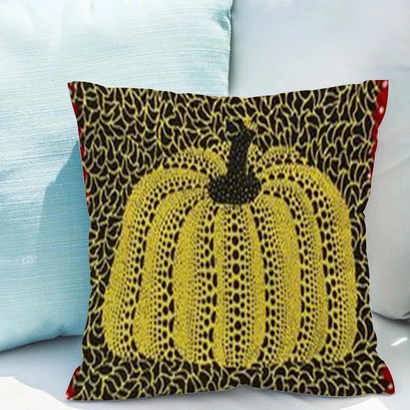 Yayoi Kusama Pumpkin Pillowcase for Living Room Double-sided Printing Cushion Cover 40x40cm Throw Pillow Covers Decorative Sofa