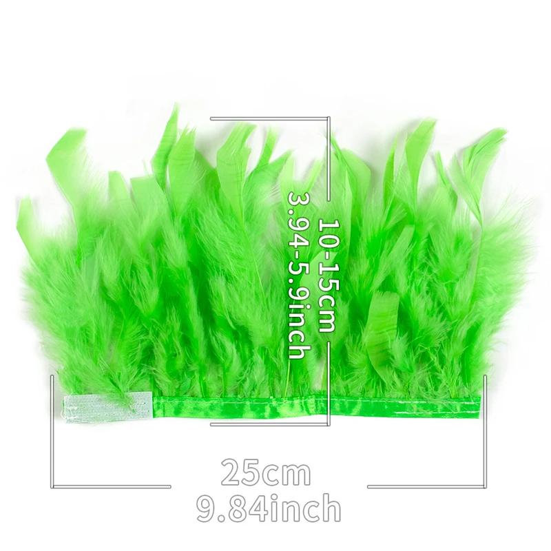 Removable Sticky Ostrich Feather Wristband Decoration Clothing Cuff Hat Handmade DIY Accessories Holiday Party Decoration