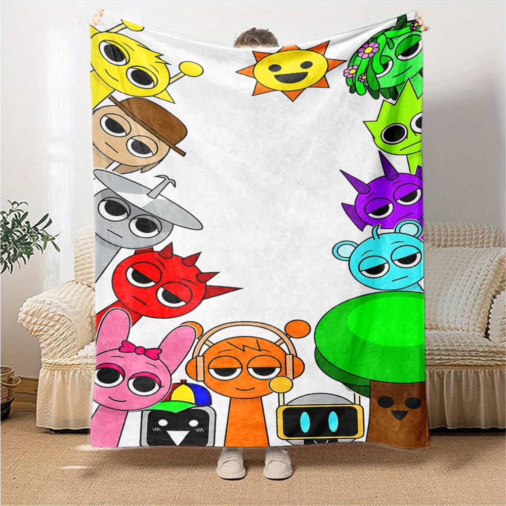 1pc SPRUNKI9 Blanket, Gift, for Men and Women, Soft Blanket, Good for Sofa Bed Couch Travel, Lightweight Flannel Blanket