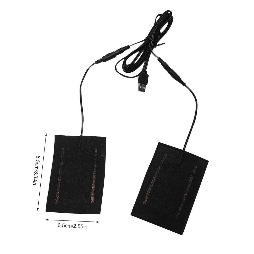 Electric USB Gloves Heater Carbon Fiber Cloth Heated Gloves Pad Winter Electric Heating Sheet Hand Warmer