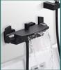 Waterfall Wall-Mounted Bathtub Faucet with Concealed Hot/Cold Shower Head Set