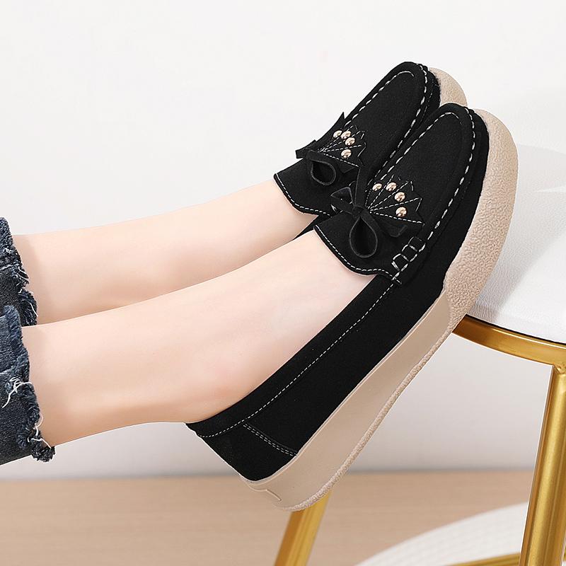 Femmes mocassins Penny mocassins décontracté blanc infirmière chaussures pois doux appartements noir conduite chaussures de marche pour les femmes