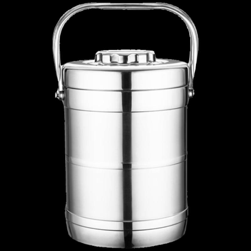 ZISIZ 2.8L Double-Layer Stainless Steel Thermal Lunch Box