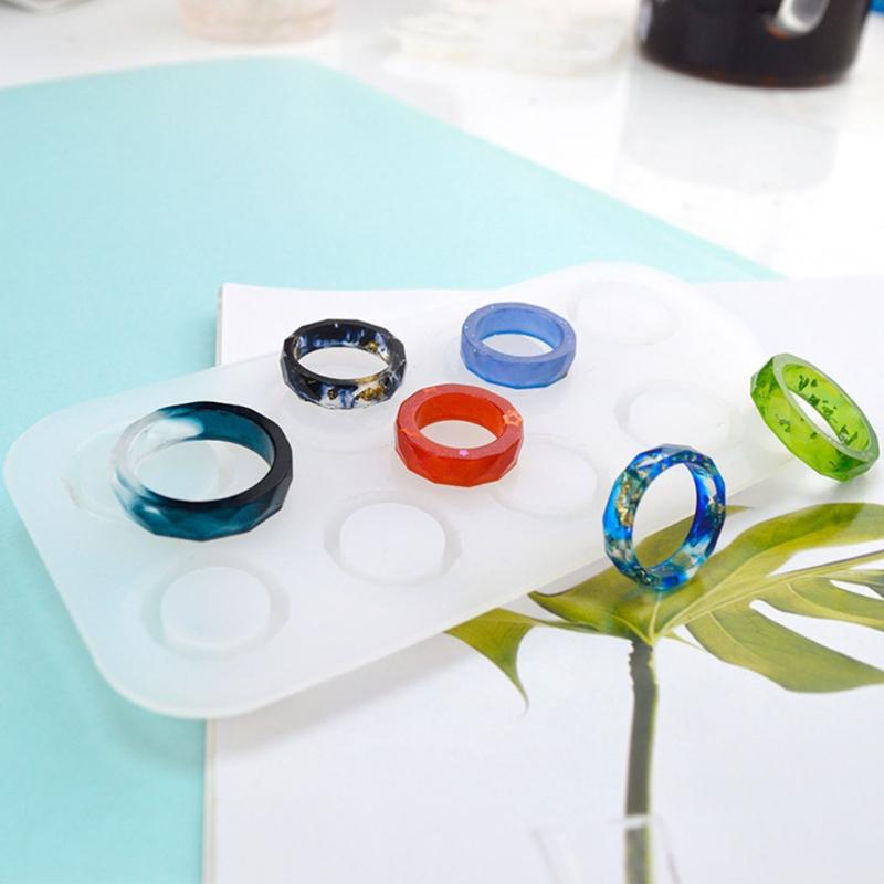 Handmade Earrings Necklace Ring Casting Mold DIY Keychain Mold Assorted Rings Silicone Mold Jewelry Rings Resin Mold