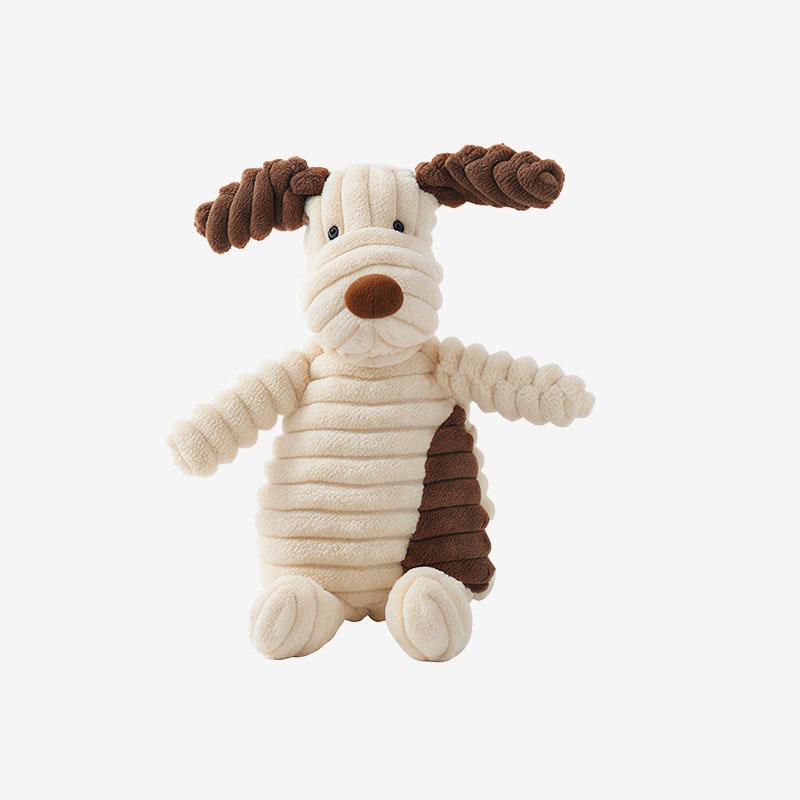 

Bite-Resistant Squeaky Plush Dog Toys Interactive Molar Chew Playthings for Puppies Small Medium Dogs Pet Supplies белый