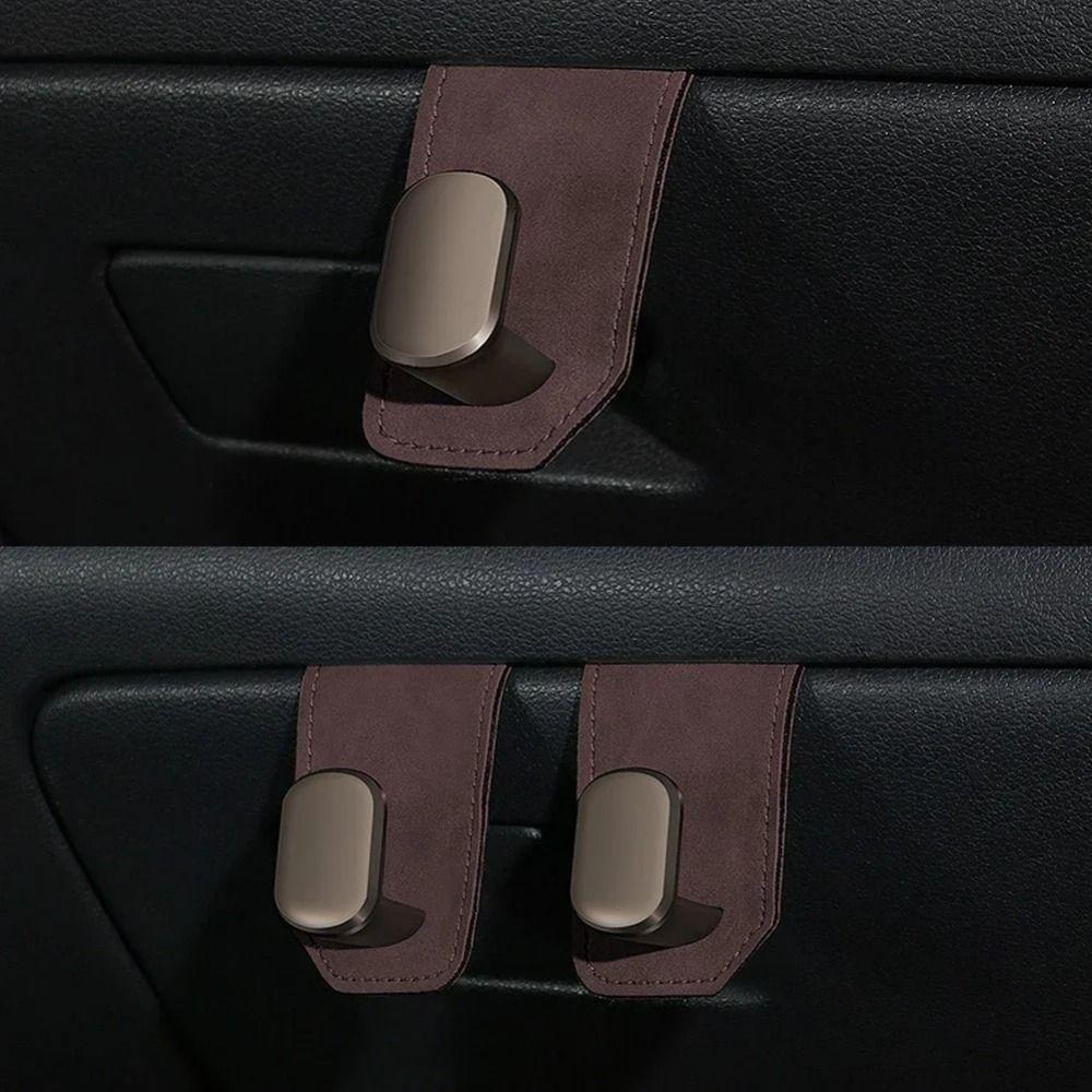 Suede Hanging Bag Hook Metal Car Handbag Holder Universal Car Seat Hook  Co-Pilot Storage Box