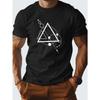 European Sizes Geometric Triangle Men's Tshirt Comfort Fit