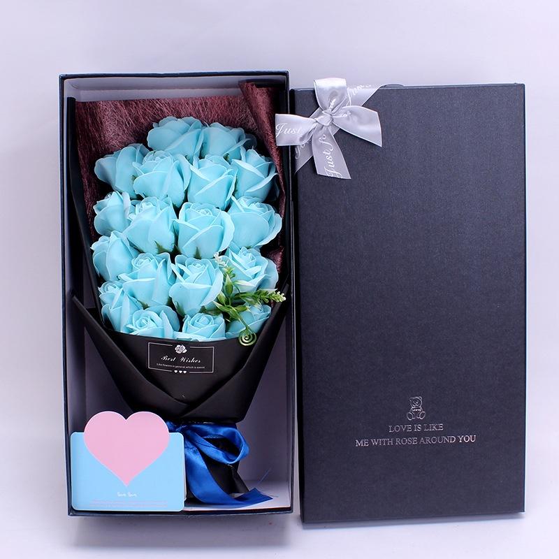Romantic Valentine's Day Eternal Flower 18 Soap Rose Bouquet Gift Box Mother's Day Birthday Gift
