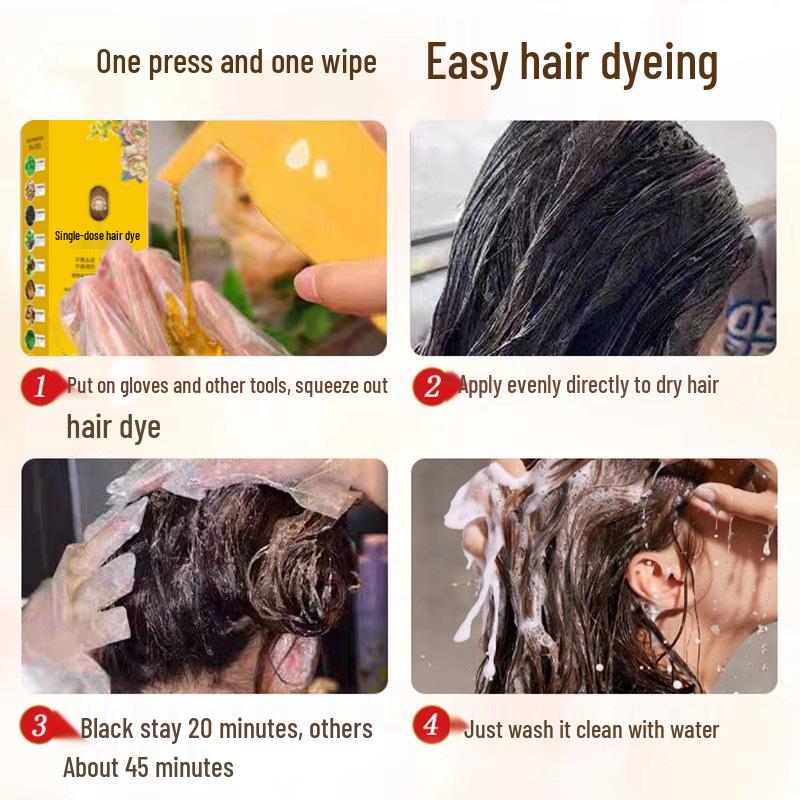 Plant-Based, Gentle, Easy-to-Use Floral Hair Dye Cream - Single-Dose, No Peroxide/Ammonia, Perfect for Home Use