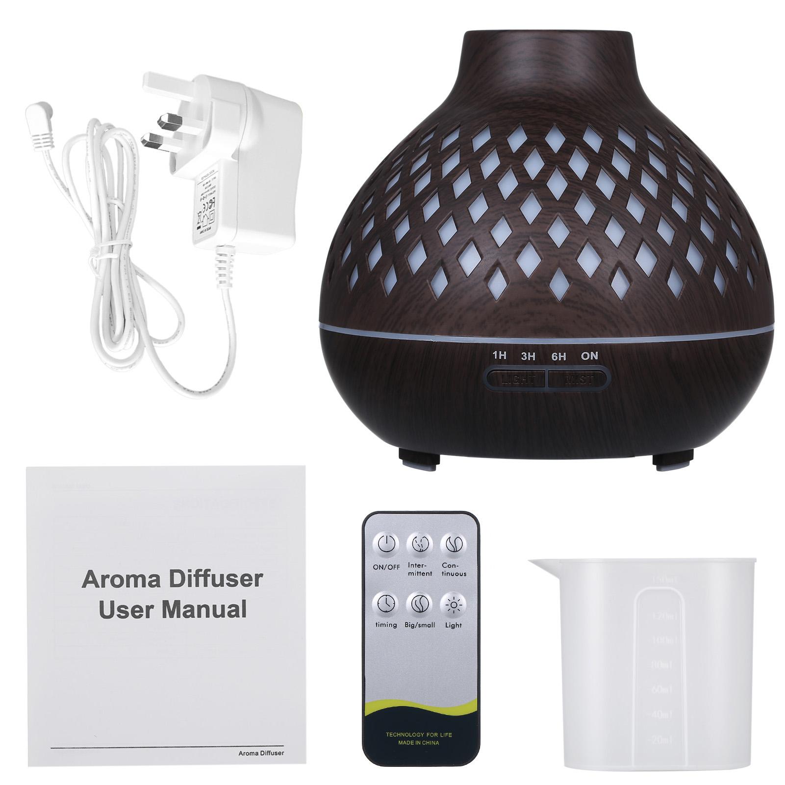 

Decdeal 400ml U-ltrasonic Acoustic Air Humidifier Aroma Diffuser Mist Maker with Remote Control Controller 7 Colorful Lights
