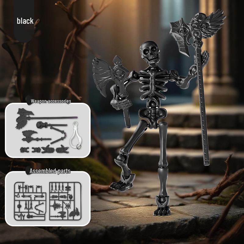 Poseable Skeleton Doll DIY Assembly Model Toy Pendant