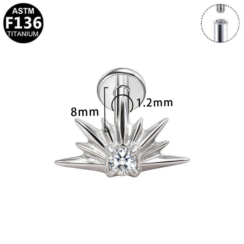 G23 Titanium Star Wing Ear Stud - Designer Style, Fashionable and Simple Piercing Jewelry