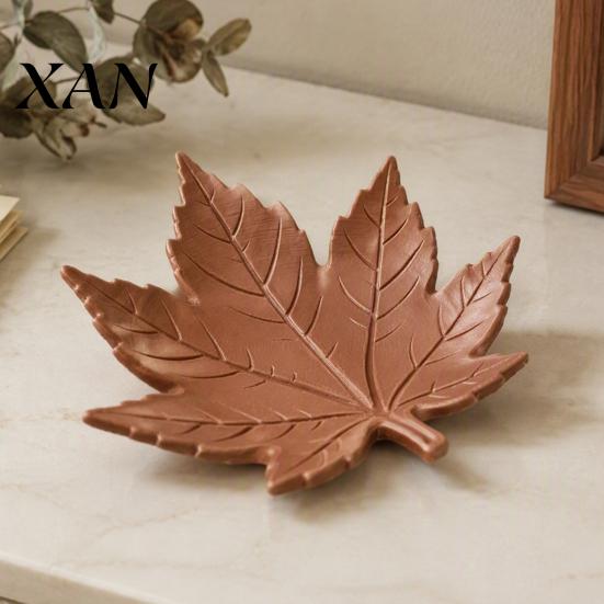 Fall Themed Accessory 3D Printed Maple Leaf Trinket Dish, Autumn Key Tray, Jewelry Decorative Dish Tray for Entryway, Thanksgiving Tabletop