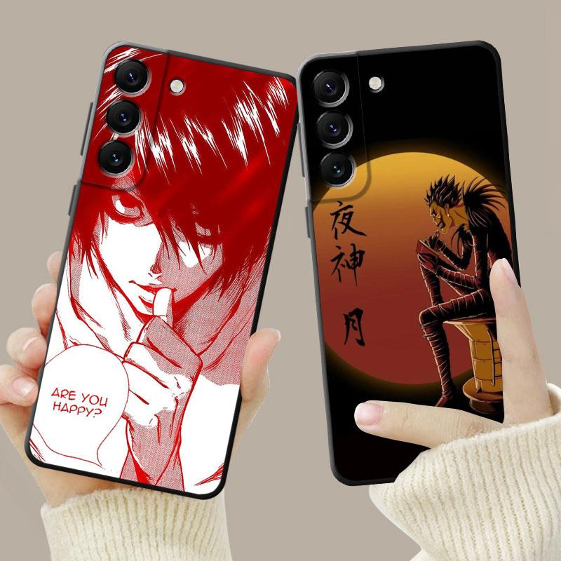 Pink Death Note Light Misa Phone Shell For Samsung Galaxy S23 S22 S21 S20 Fe Ultra S10 S9 S8 Plus Note 20ultra 10plus Case