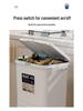 Large Capacity Double Layer Movable Kitchen Trash Bin with Dry/Wet Separation
