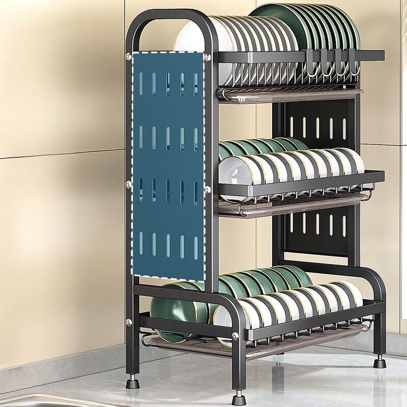 Multifunctional Carbon Steel Kitchen Dish Drying Rack