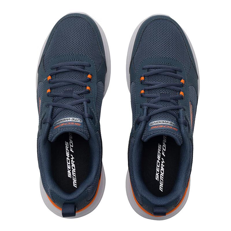 Skechers Flection 3.0 Memory Foam Comfortable Versatile Durable Breathable Running Shoes Men Sneaker Navy-Blue 8790357-NVY