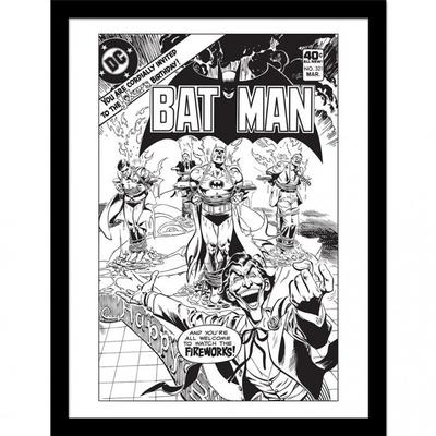 Comic Joker Fireworks Framed Poster