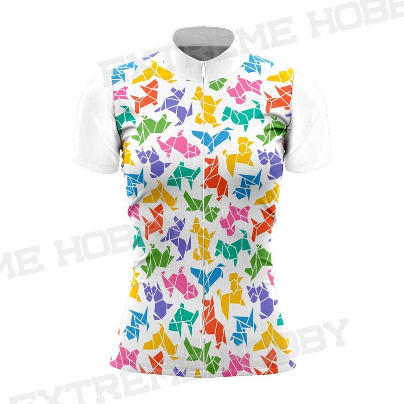 Womens Short Sleeve Cycling Jersey Breathable Quick Dry Road Bike Top Ride XXS