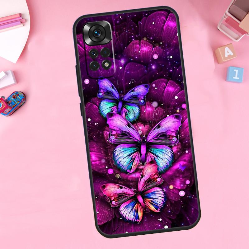 

Black Beautiful Butterfly For Xiaomi Redmi Note 14 10 11 12 13 15 Pro Plus Phone Case For Redmi 15 15C 14C 12C 10C 13C Redmi Note 12 Pro 5G