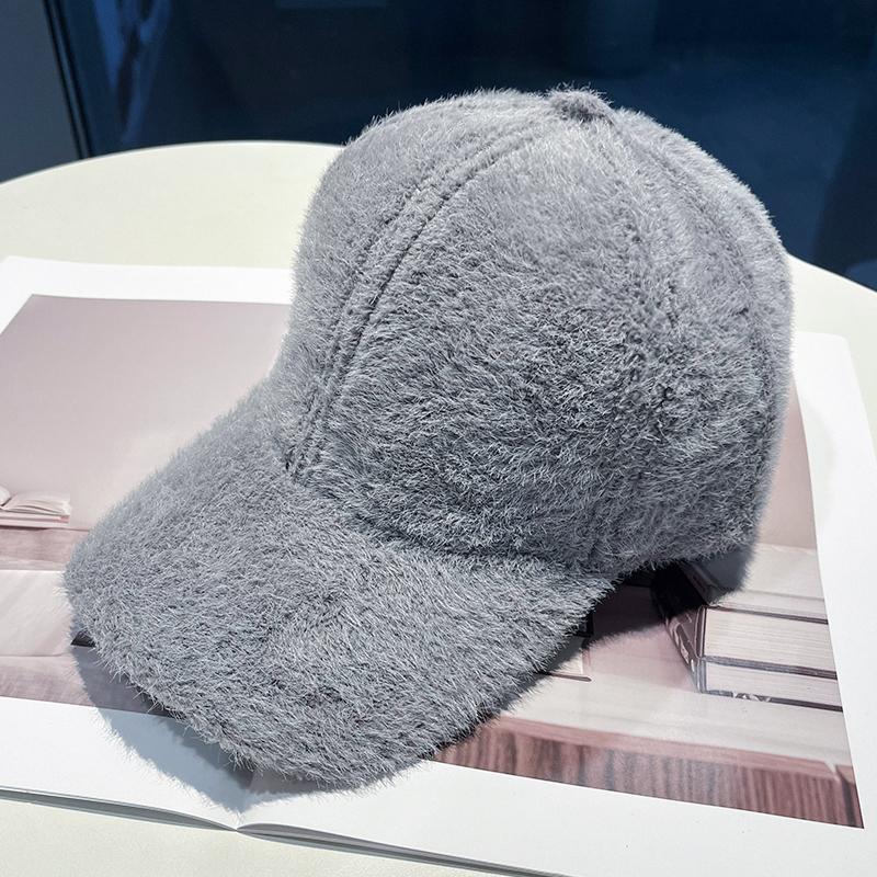 Faux Fur Baseball Cap For Men & Women | Autumn Winter Warm Snapback, Unisex Adjustable Fashion Hat Cold Proof