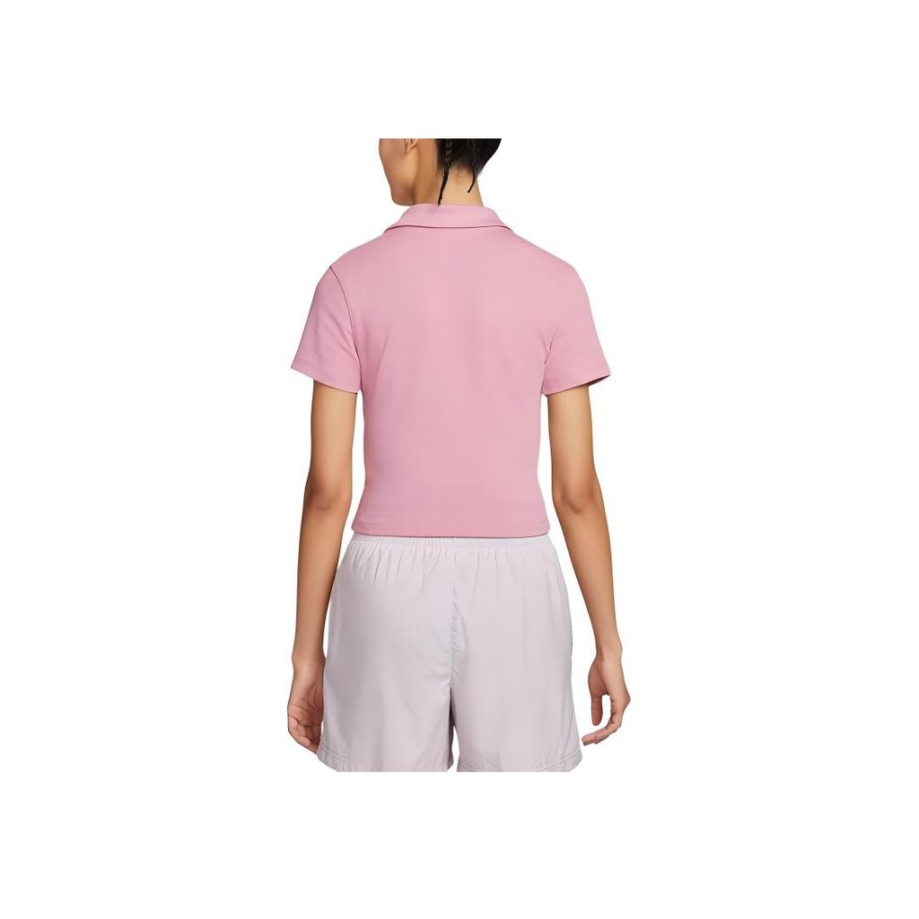 New Nike Sportswear Essentials Series Polo Shirt Women's Pink DV7885-699