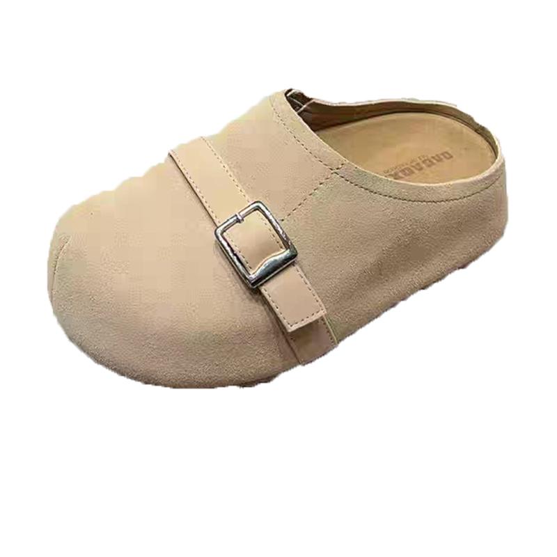 Fashion Flats Platform Women Mules Shoes Slingback Suede Slippers Casual Dress New Sandals 2025 Summer Fashion Classic Chaussure Femme