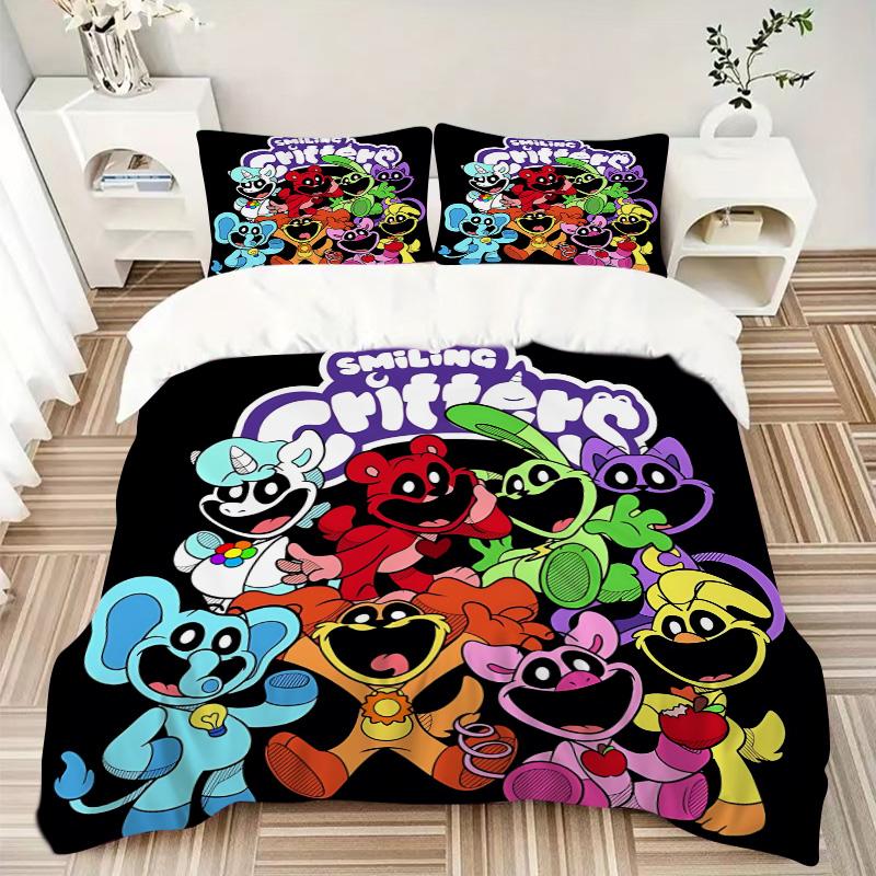 Critters Party Print 3Pcs Bedding Setduvet Cover With 2 Bedropillowcase Home Birthday Gift