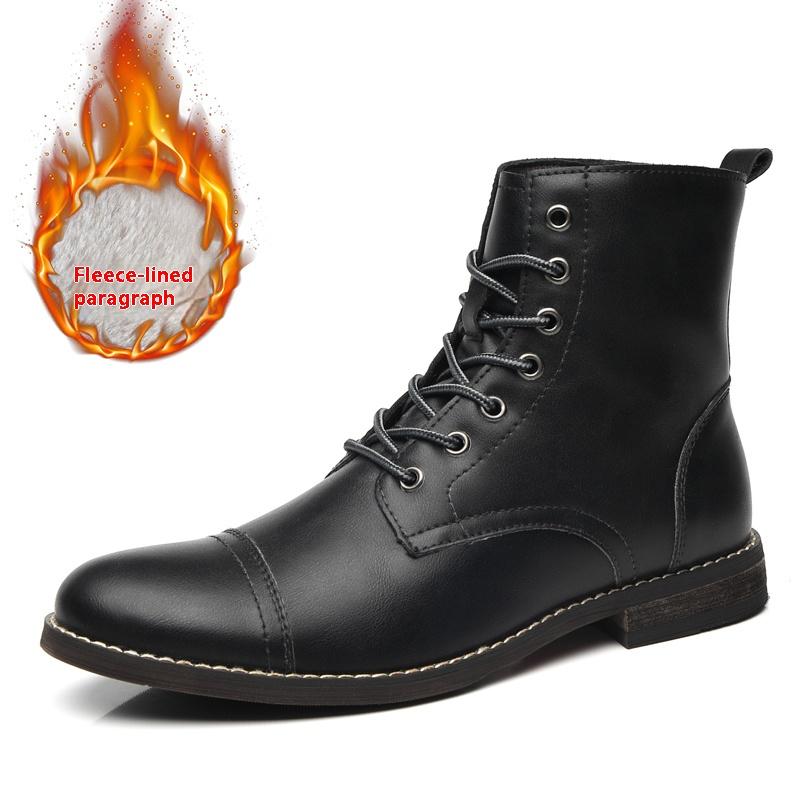 Fashion Big Size 38-48 Men Boots Spring Winter Fashion Brand Top Quality Lace Up Comfortable 2025 Classic Boots Leather Shoes