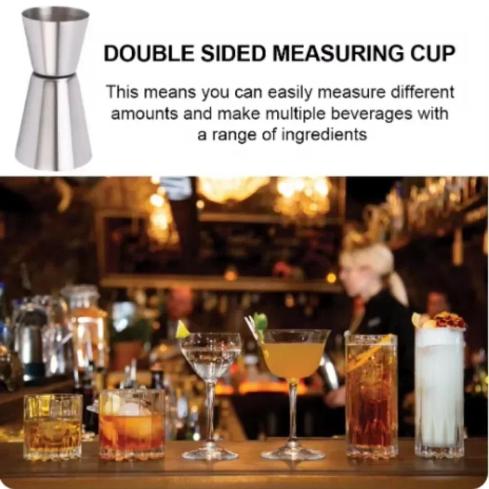 1/2 STKS 30/60ml Nieuwe Dubbele Shot Roestvrij Staal Maatbeker Cocktailshaker Drank Spirituosen Maat Jigger Keuken Bar Barware Gereedschap