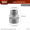 304 Stainless Steel Male Elbow Repair Nipple: Internal/External Thread Tee Water Pipe Fittings Set