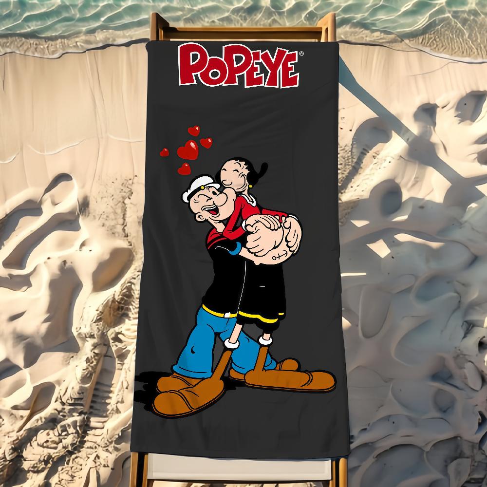 Kreslený P-Popeye Ručník Plážový ručník Cestovní Lehký Šetrný k pokožce Pro bazén Pláž Kempování Výlet loďí Léto
