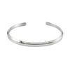 Classic Simple Stainless Steel Bangle Bracelet 4mm Beveled Edge Opening Cuff Bangles Small Silver Gold Color for Women Men