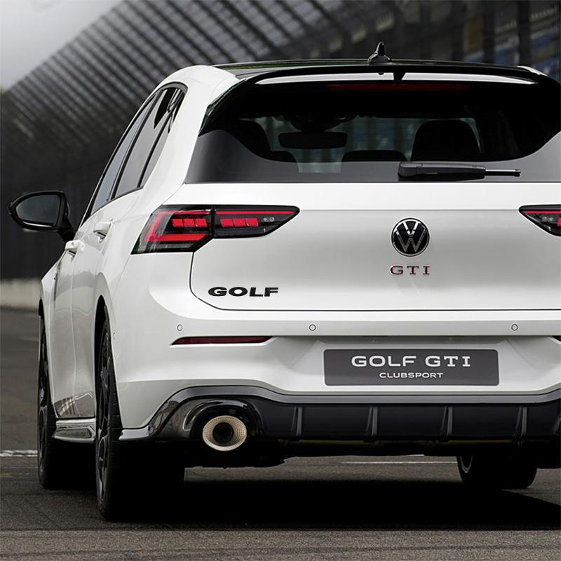 1 Stück 3D ABS Golf Logo Auto Buchstaben Logo Aufkleber Heckstoßstange Abzeichen Auto Heckklappen Emblem Aufkleber Zubehör für Volkswagen Golf VW UT8
