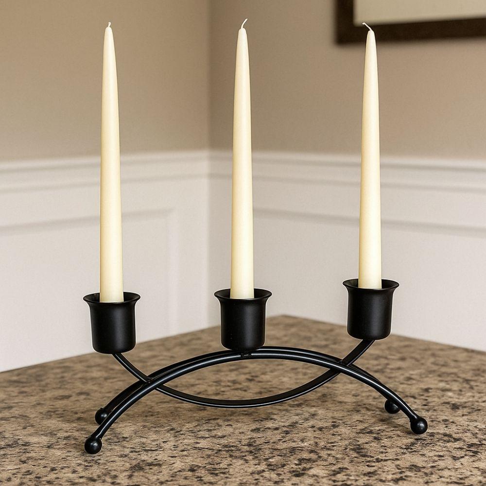 Metal Iron Candleholder Three Head Candle Stand Handicrafts Candle Containers  Living Room