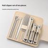 Easy Storage Nail Clippers Set 5/10 PCS Rotating Leather Bag Pro Trimmer for Manicure Pedicure Foot Nail Care