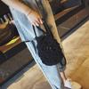 Yogodlns Cotton Rope Bucket Shoulder Bag For Women Handamade Woven Summer Beach Drawstring Crossbody Bag