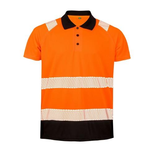 Result Genuine Recycled Mens Recycled Safety Hi-Vis Polo Shirt