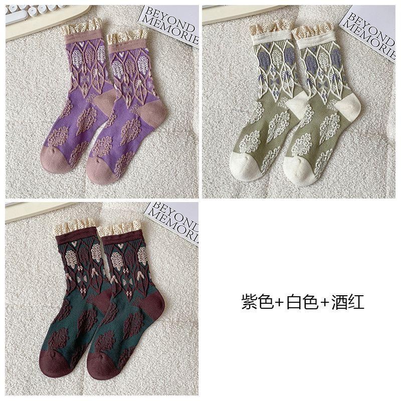 

3 пары носков, женские осенние и зимние толстые термоноски из кашемира, женские носки средней длины Size 34-39