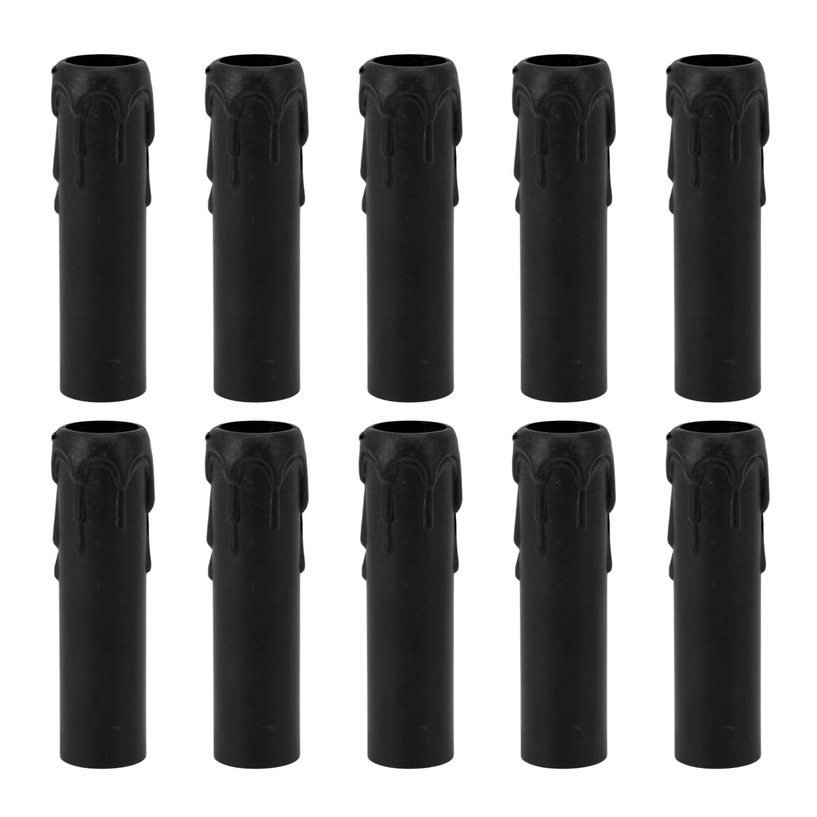 

10pcs 4 Inch Candle Covers Sleeves Simulation Vintage Wax Drop Candle Socket Covers for Chandelier жовтий