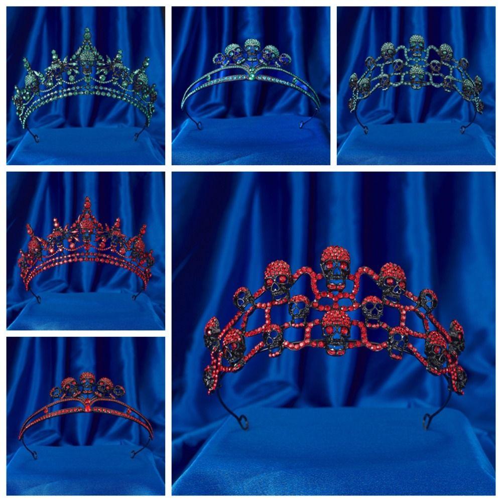 Gothic Skull Crown Halloween Headband Queen Halloween Party Decorations  Photo Props