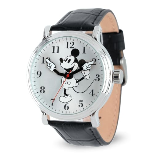 Disney Men's W001862 Mickey Mouse Analog Display Analog Quartz Black Watch
