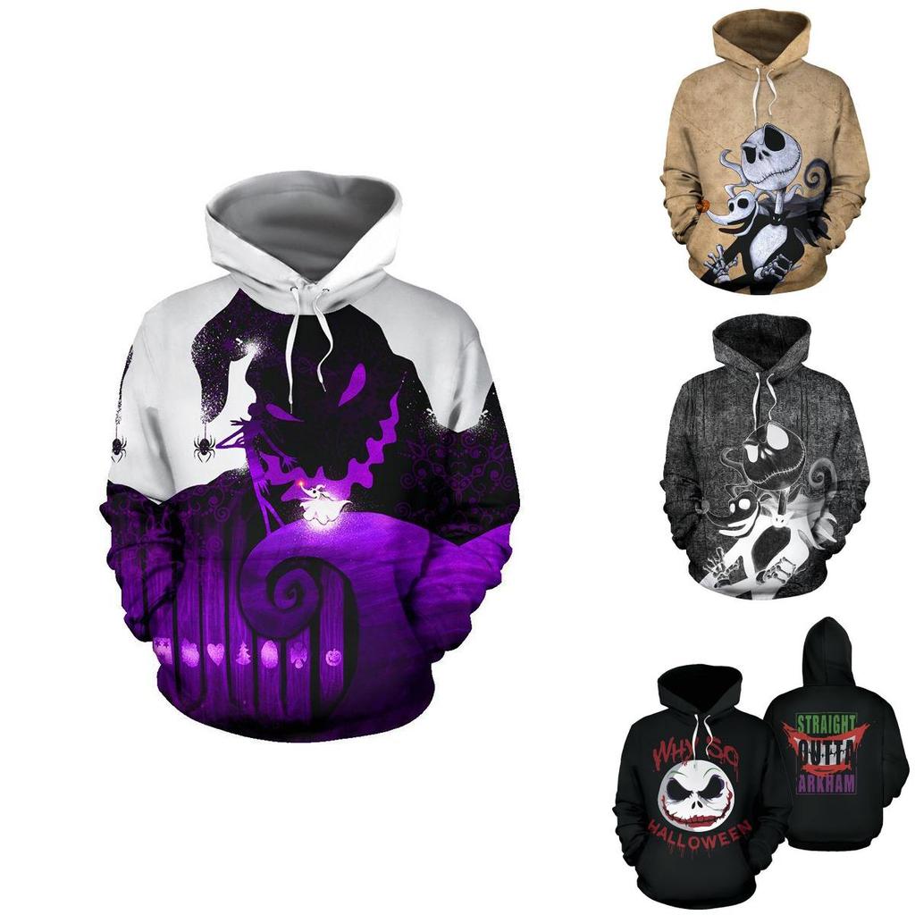Nightmare Before Christmas Sally And Jack Skellington 3d Hoodie Sweatshirt In Various Sizes