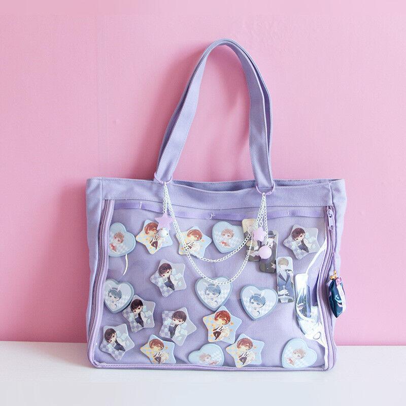 Elegant Japanese Sweet Lolita Harajuku Canvas Handbag For Cosplay Girls Jk Itabag