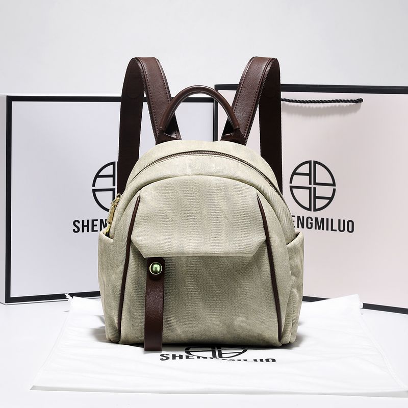 

Бренд Доступная Роскошь Корейский Стиль Рюкзаки Женские 2025 Новое Поступление Минималистичный Стиль Преппи Студенческая Рабочая Одежда Рюкзак из Мягкой Кожи Green