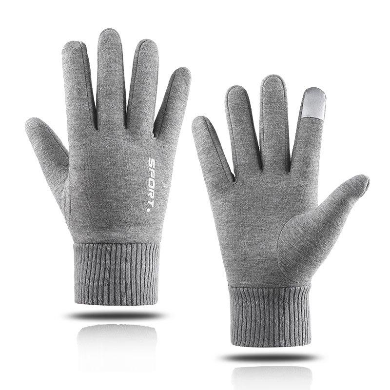 Cycling gloves autumn and winter touch screen fleece knitted gloves men's cycling new windproof motorcycle gloves