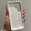 Luxury Color-block Dual-Line for Magsafe Phone Case for Samsung Galaxy S26 Ultra S25 Edge S24 Ultra Plus Orange Lens Frame Cover